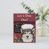 Alaskan Malamute Postkarte (Stehend Vorderseite)