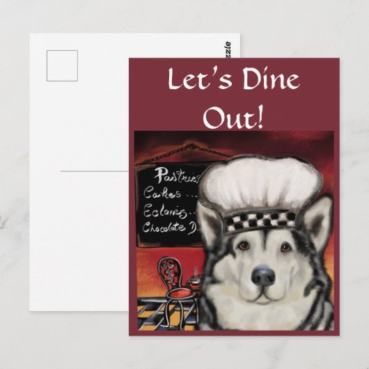 Alaskan Malamute Postkarte (Vorne/Hinten)