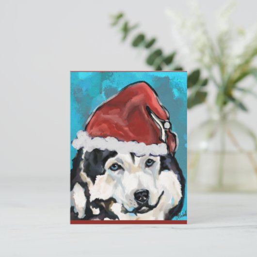 Alaskan Malamute Postkarte (Stehend Vorderseite)