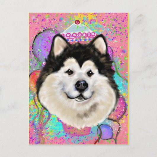 Alaskan Malamute Postkarte (Vorderseite)