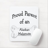 Alaskan Malamute Proud Mousepad (Mit Mouse)