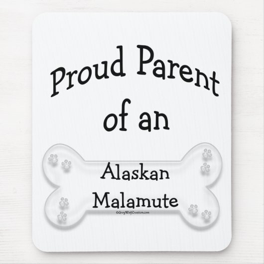 Alaskan Malamute Proud Mousepad (Vorne)