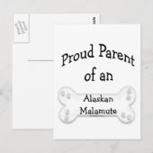 Alaskan Malamute Proud Postkarte (Vorne/Hinten)