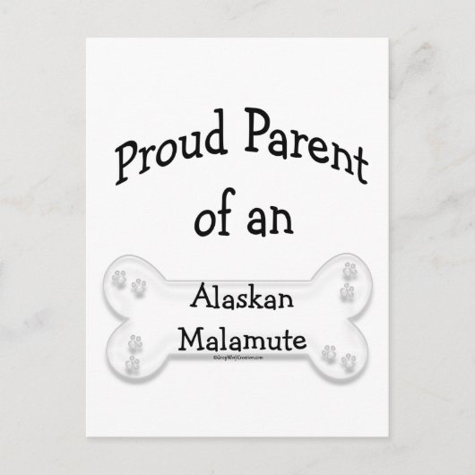 Alaskan Malamute Proud Postkarte (Vorderseite)