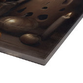 Alaskan Malamute Pumpkins Halloween Beängstigend Schneidebrett (Ecke)