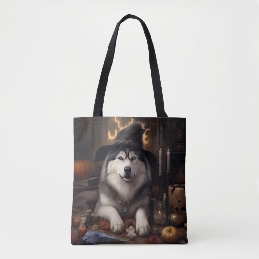 Alaskan Malamute Pumpkins Halloween Beängstigend Tasche (Vorderseite)