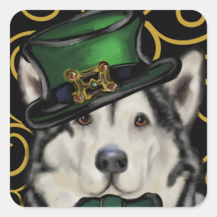 Alaskan Malamute    Quadratischer Aufkleber