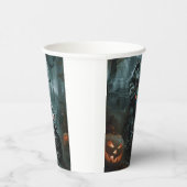 Alaskan Malamute Riding Motorrad Halloween Beängst Pappbecher (Rechts)