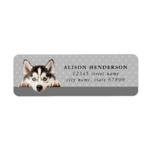 Alaskan Malamute Rücksendeadressen-Aufklebers