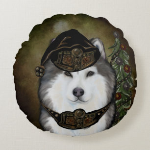 Alaskan Malamute Rundes Kissen