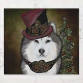 Alaskan Malamute Schaumweinetikett (Einzelnes Label)