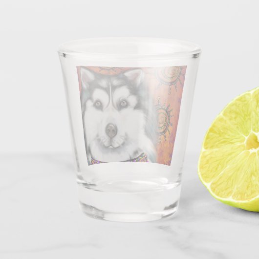 ALASKAN MALAMUTE SCHNAPSGLAS (Rückseite)