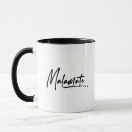 Alaskan Malamute Schön & Elegant Minimalistischer Tasse