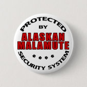 Alaskan Malamute Security Button (Vorderseite)
