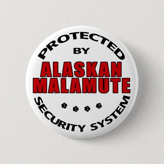 Alaskan Malamute Security Button (Vorderseite)