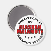Alaskan Malamute Security Magnet (Vorderseite/Rückseite)