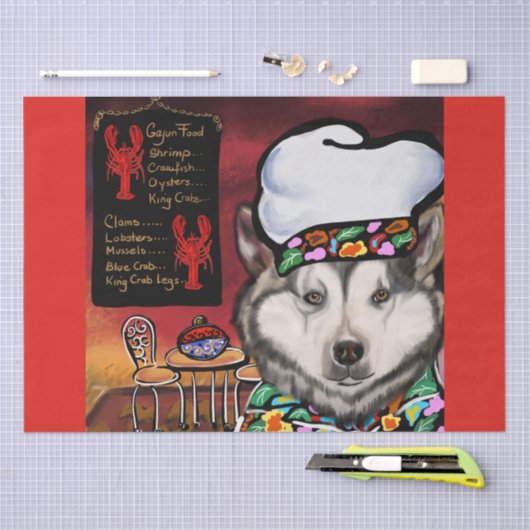 Alaskan Malamute Seidenpapier (Handwerk)