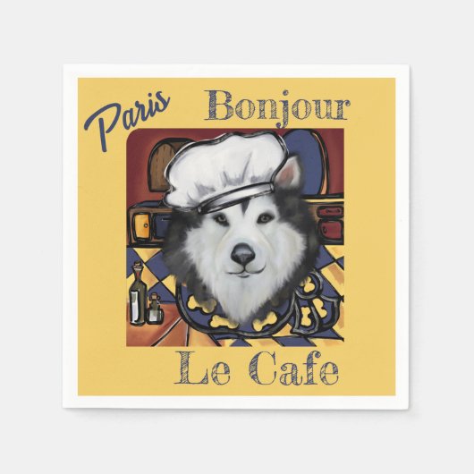 Alaskan Malamute Serviette (Vorderseite)