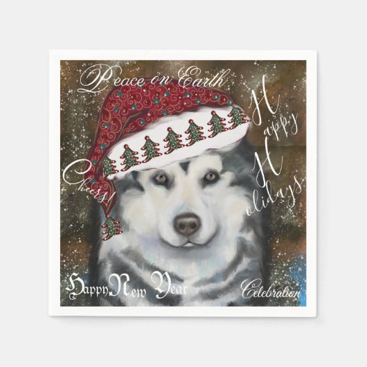 Alaskan Malamute Serviette (Vorderseite)