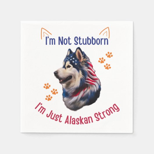 Alaskan Malamute Serviette (Vorderseite)