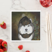 Alaskan Malamute Serviette (Beispiel)