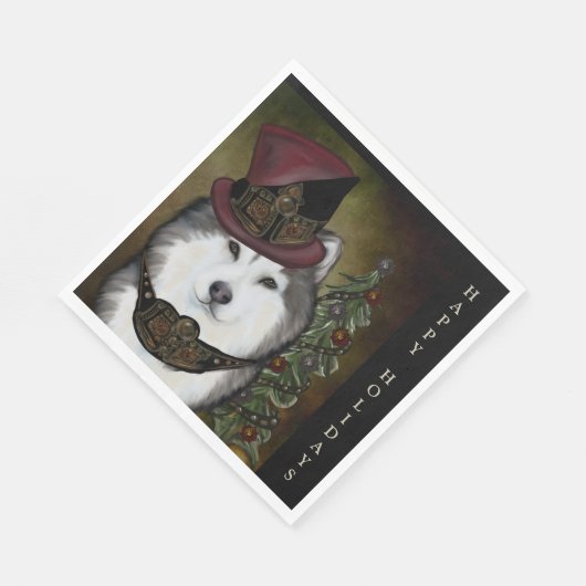 Alaskan Malamute Serviette (Ecke)