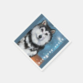 Alaskan Malamute Serviette (Ecke)