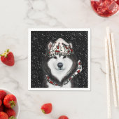 Alaskan Malamute Serviette (Beispiel)