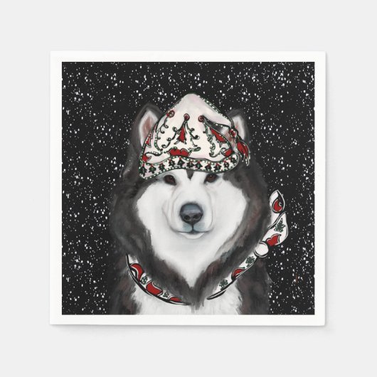 Alaskan Malamute Serviette (Vorderseite)