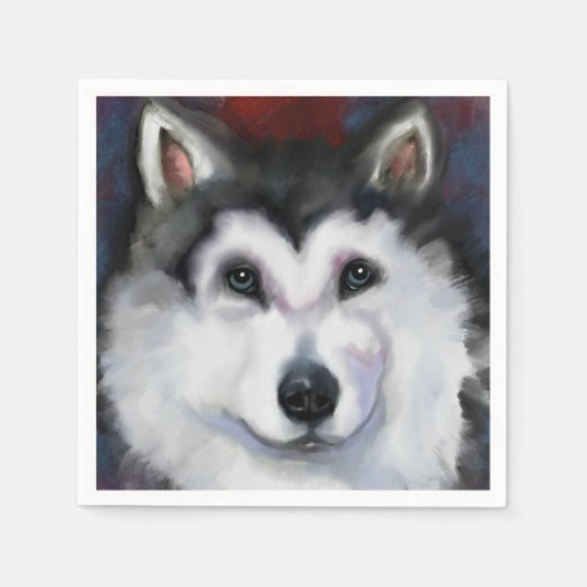 ALASKAN MALAMUTE   SERVIETTE (Vorderseite)