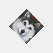 ALASKAN MALAMUTE   SERVIETTE (Ecke)