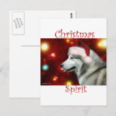 Alaskan Malamute Spirit Postkarte (Vorne/Hinten)