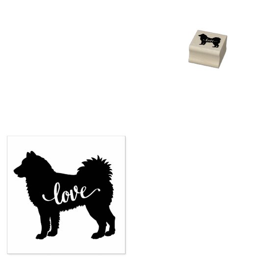 Alaskan Malamute Spitz Liebe Gummistempel (Stempel)