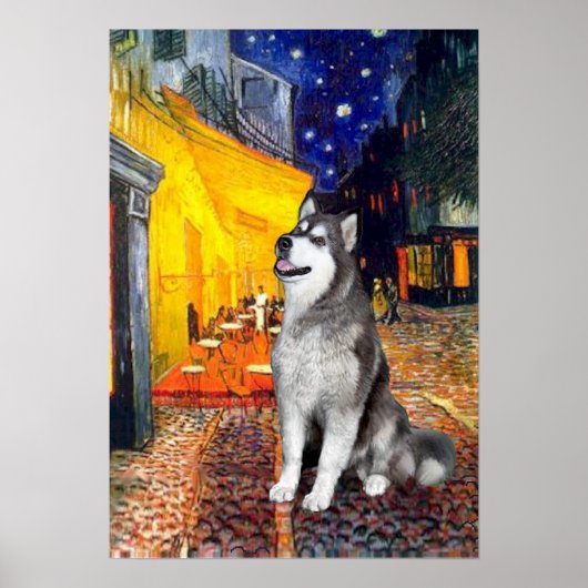 Alaskan Malamute - Terrace Cafe Poster (Vorne)