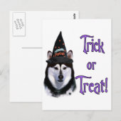 Alaskan Malamute Trick Postkarte (Vorne/Hinten)