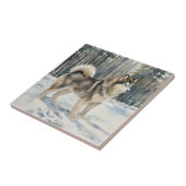 Alaskan Malamute Trinket Box Fliese (Seite)