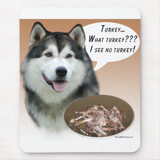 Alaskan Malamute Türkei Mousepad (Vorne)
