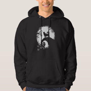 Alaskan Malamute und Halloween-Vollmond Hoodie
