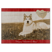 Alaskan Malamute Valentine's Day Cutting Board Schneidebrett (Vorderseite)