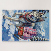 Alaskan Malamute Valentine's Day Sled Delivery Puzzle (Horizontal)