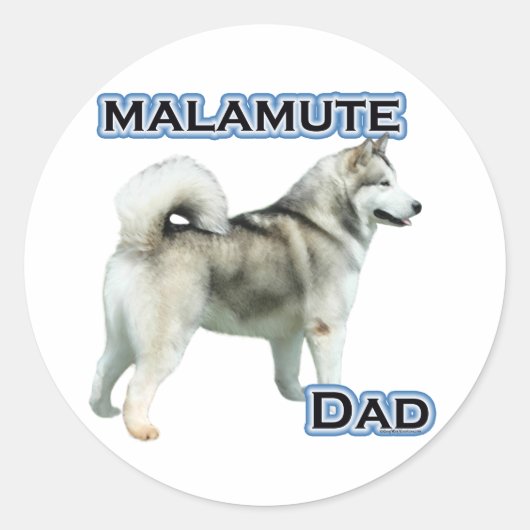 Alaskan Malamute Vater 4 - Aufkleber (Vorderseite)