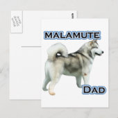 Alaskan Malamute Vater 4 Postkarte (Vorne/Hinten)
