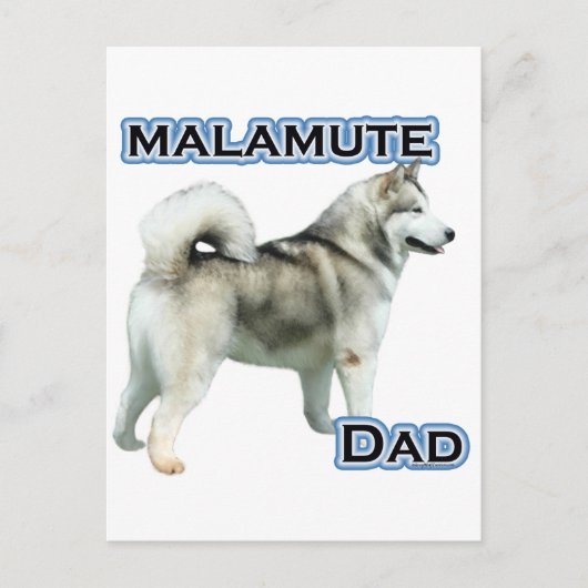 Alaskan Malamute Vater 4 Postkarte (Vorderseite)