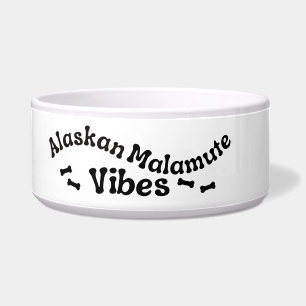 Alaskan Malamute Vibes Keramik-Hundefutterschüssel Napf