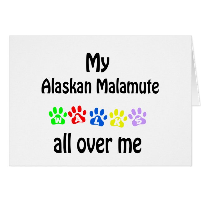 Alaskan Malamute Walks Design (Vorderseite (Horizontal))
