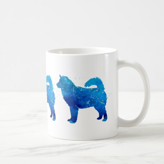 Alaskan Malamute Watercolor Kaffeetasse (Rechts)