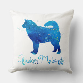Alaskan Malamute Watercolor Kissen