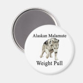 Alaskan Malamute Weight Pull Magnet (Vorderseite/Rückseite)