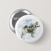 Alaskan Malamute Weihnachten - Schaltfläche Button (Vorne & Hinten)