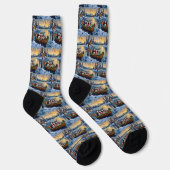 Alaskan Malamute Weihnachtsboot Urlaub Socken (Rechts)
